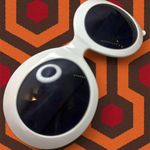 Unif Oversized Round White Rim Willy Wonka Esque Sunglasses Photo 3