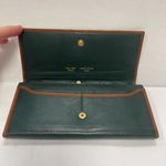 CELINE Vintage Dark Green Leather Bifold Long Wallet - Preowned Photo 2