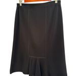 Misook  Black A Line Skirt Pleated Back Size Medium Petite Photo 3