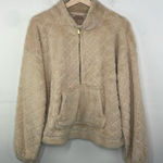No Boundaries  Faux Fur Pullover Sweatshirt Long Sleeve 1/2 zipper XXL Photo 0