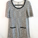 Anthropologie  Tunic Postmark Beverly Crochet Knit Mini Dress Heather Grey XS EUC Photo 3