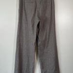 BCBG Maxazria Brown Linen Paperbag Pants Size 8 Wide Leg Academia Career Classic Photo 5
