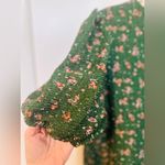 ASOS DESIGN CURVE Textured Mini Wrap Dress With Pep Hem Forest Floral Size 14 Green Photo 7