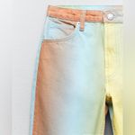 ZARA  PRINTED Mid-rise STRAIGHT LEG JEANS OMBRÉ SIZE 4 NEW Photo 9