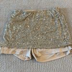 Sequin Mini Skirt w Shorts Gold Size L Photo 1