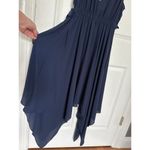 BCBGMAXAZRIA NWT BCBG MAXAZRIA Handkerchief Hem Midi formal Dress Dark Navy medium Photo 11
