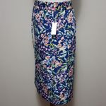 Talbots blue floral pull on a-line skirt size 16 Photo 3