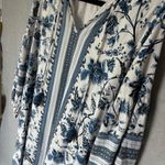 A loves A  Midi Dress Paisley Tassles Linen Blend Boho Size M with Flaw Photo 3