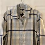 Eddie Bauer  Blue and Cream Checkered Shirt/Jacket have two front pockets Photo 1