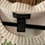 Design 365 Crochet Open Knit Sweater Granny Square Cream Purple Blue Green Large Photo 2