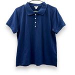 J. Crew Factory Pique Polo Short Sleeve Top in Navy Blue Sz M NEW Size M Photo 0
