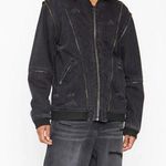 Free People SANDRINE ROSE Black Zip Bomber NWT in Medium Photo 0