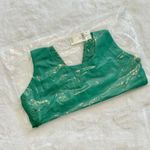 Aerie NWT Holiday Green Floral Lace Ribbed Bralette Crop Top - M Photo 6