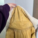 wilson's leather Vintage  Hooded Fur Trim Penny Lane Coat Tan Parka Shearling L Photo 8