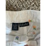 Rafaella  Women's White with‎ embroidered flowers capris size 4 Photo 4