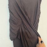 Free People  GRAY TAUPE XS ASYMMETRICAL SKIRT SIDE RUCHING Photo 2