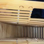 Bamboo Half Moon Arc Handbag Wooden Summer Retro Woven Summer Beach Purse EUC Brown Photo 8