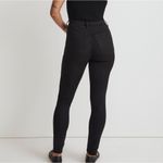 Madewell Black Tall Curvy High-Rise Skinny Jeans in Black Frost Size 25T Photo 3