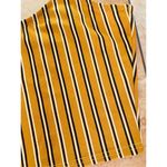 Lemite Korean Fashion Boho Mustard Yellow Striped Crop Tank Top S Photo 4