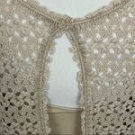 Free People  Tan Boho Crochet Lilly Mini Dress  S Photo 5