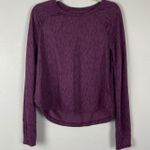 Title Nine Purple Abstract Print Long Sleeve Athletic Top Women's Size L Photo 0