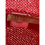 Inverni Hat Red Raffia Flower Trim Sun Beach Garden Party Floppy Italy Photo 6