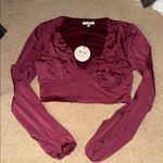 Revolve REMI x Stephanie Top in Wine Red Size small nwt Photo 0