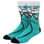Disney Nightmare Before Christmas Jack Skellington Crew Socks Cosplay Teal Green Photo 0