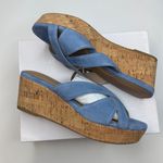 Giani Bernini Women's Juliaa Strappy Cork Platform Wedge Sandals- Blue- Size 7 Photo 7