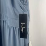 NWT Lulus Air of Romance Maxi Dress in Slate Blue Size Large Photo 2