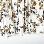 Free People  Pebble Crepe So Fine Long Sleeves Smocked Floral BohoTunic Top XS Photo 4