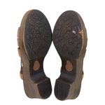 *Born Wedge Sandals Women’s Size 10 Brown Leather Strappy Comfort Summer Travel Photo 9