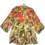 CAbi  100% Silk Kimono Wrap Top with Tie Multimedia Y2k Sz Large Photo 11