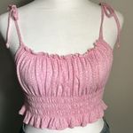 PacSun Kendall & Kylie from  Smocked Peasant Style Smocked Crop Tank Top Photo 5