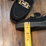 NYDJ  Black Loafers with Gold Chain Detail Photo 14