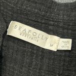 Seafolly  Beach Cover Up Womens Medium Black Gauzy Swim Oversized Top Photo 2