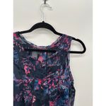 Lucky Brand  Blue Floral Sheer Tank Top Size M Boho Feminine Lightweight Summer Photo 4