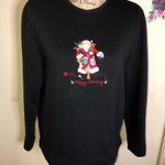 Bechamel Christmas Crazy Cats Santa Sweatshirt Black Size M Photo 0