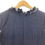 Sandra Darren  Denim Ruffle Dress Size 10 Dark Wash Photo 3