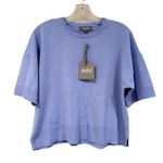 Marled Reunited Clothing Knit Cropped Sweater Women's Medium Blue Minimalist Photo 0