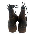 Skechers 7.5 Women's Brown Leather healed vintage y2k Ankle Boots chunky Photo 9