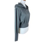 House ID Gray Zip Up‎ Hoodie Cropped Sweatshirt Athleisure Streetwear Large Photo 2