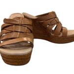 UGG  Brown Leather Melinda Wedge Sandals Size 10 Photo 0