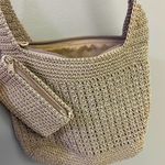 Frankie and Johnnie Textured Tan/beige Knitted Crossbody with Matching Wallet Tan Photo 2