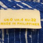 Anthropologie Maeve blue white blouse size US 0 OB482365 Photo 5