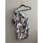 Dress the Population  Gabriella One Shoulder Mini Dress Abstract Floral Size XL Photo 2