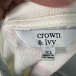 Crown & Ivy  White Flamingo Long Sleeve Sweatshirt Size Large NWT Photo 8