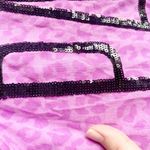 PINK - Victoria's Secret PINK Victoria’s Secret VS Party Sequin Graphic Lettering Purple Workout Tank L Photo 6