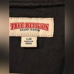 True Religion  Bomber Jacket Womens Black LS World Tour 2002 Graphic Sz L VTG Photo 4