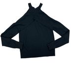 DO+BE  Black Shoulder Cut Sweater Photo 1